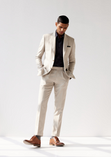 Pastel Grey Twill Blazer