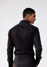 Midnight Black Poplin Shirt