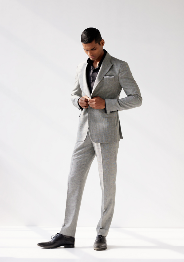 Black and Grey Dupplin Checked Blazer