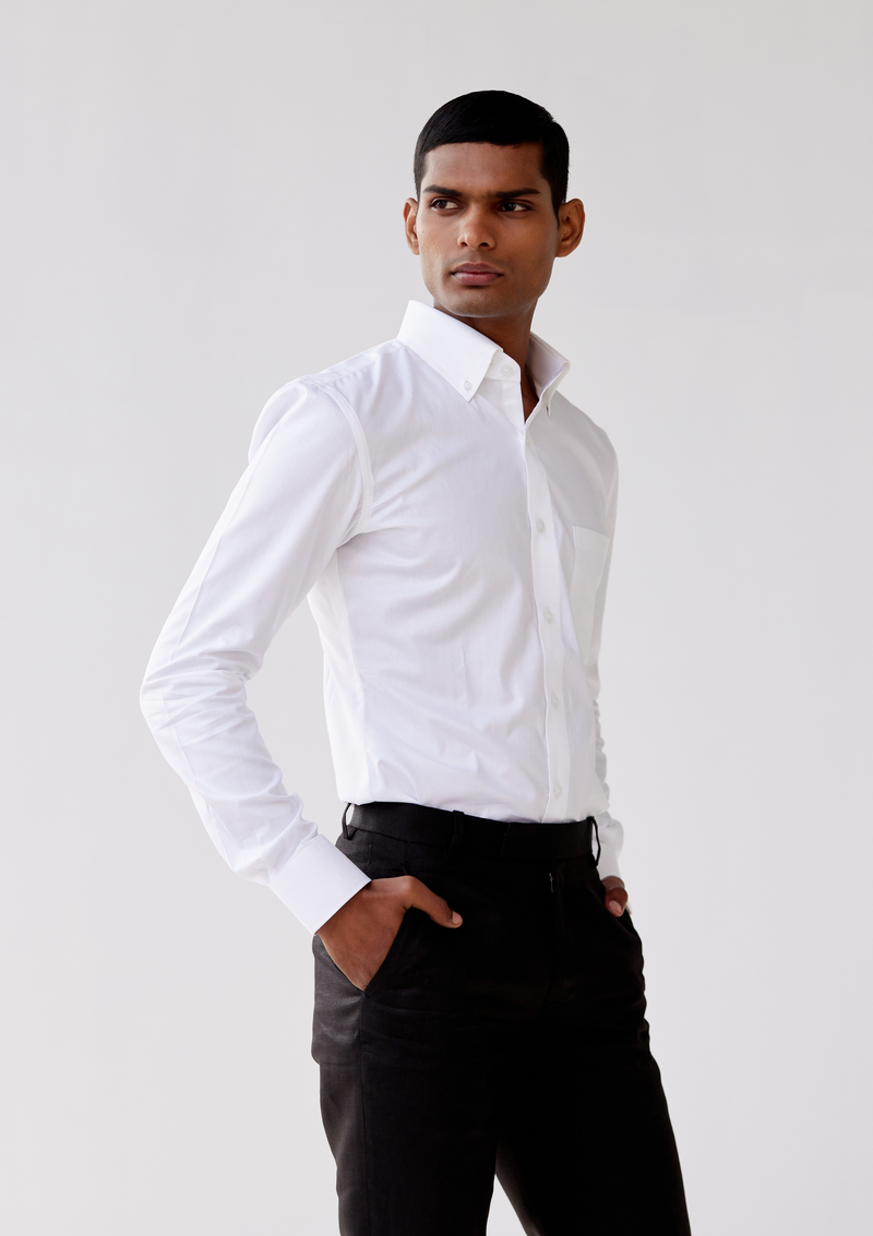 Frost White Poplin Shirt