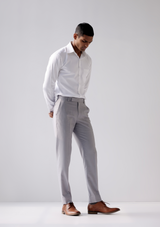 Soft Mist Grey Twill Trouser