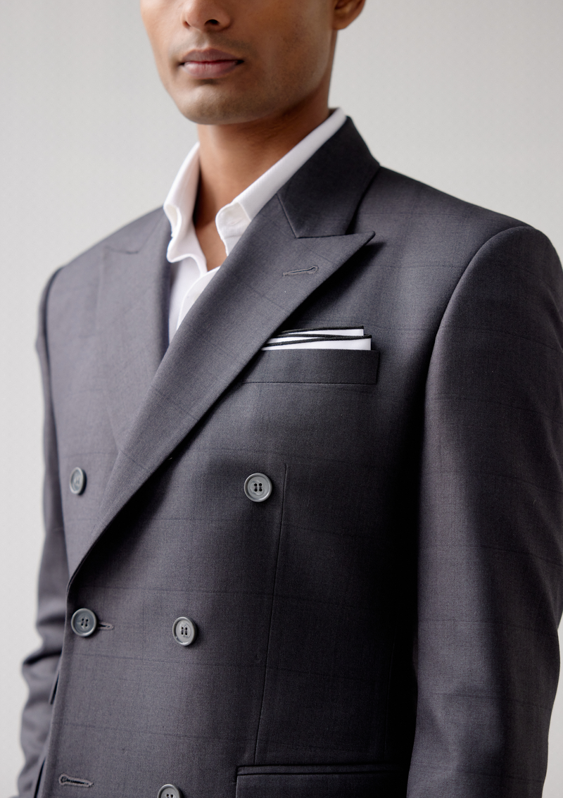 Pewter Black Twill Blazer