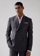 Pewter Black Twill Blazer