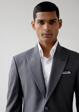 Porpoise Grey Herringbone Blazer