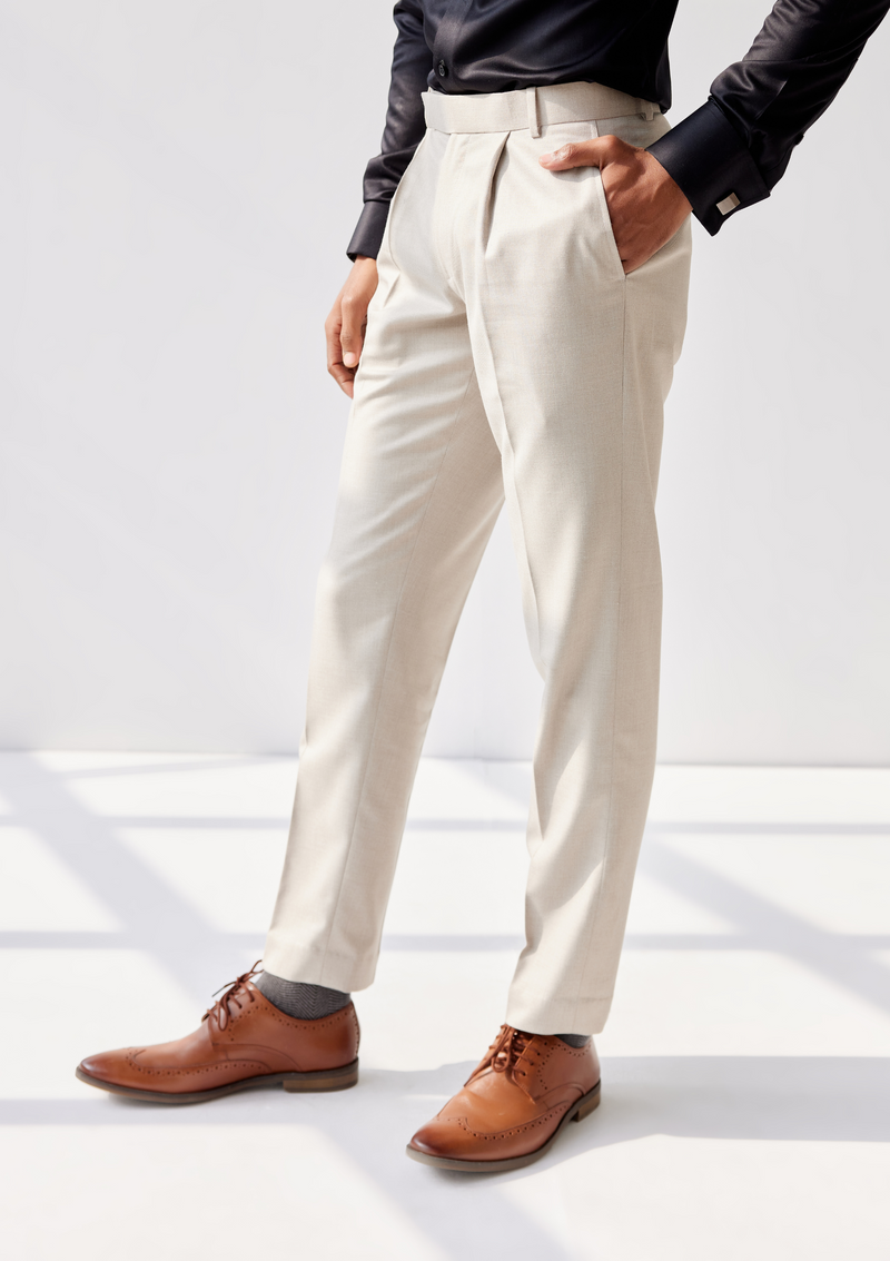 Pastel Grey Twill Trouser