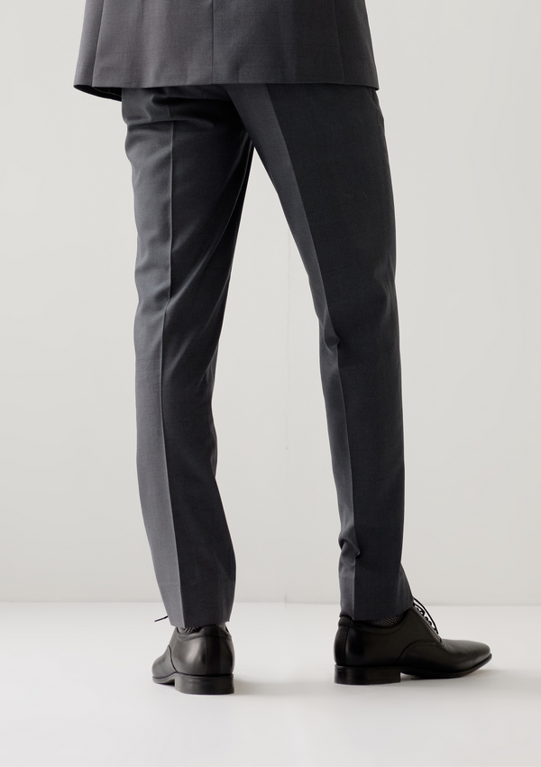 Porpoise Grey Herringbone Trousers