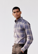 Lead Black and Muted Grey Dupplin Checked Shirt