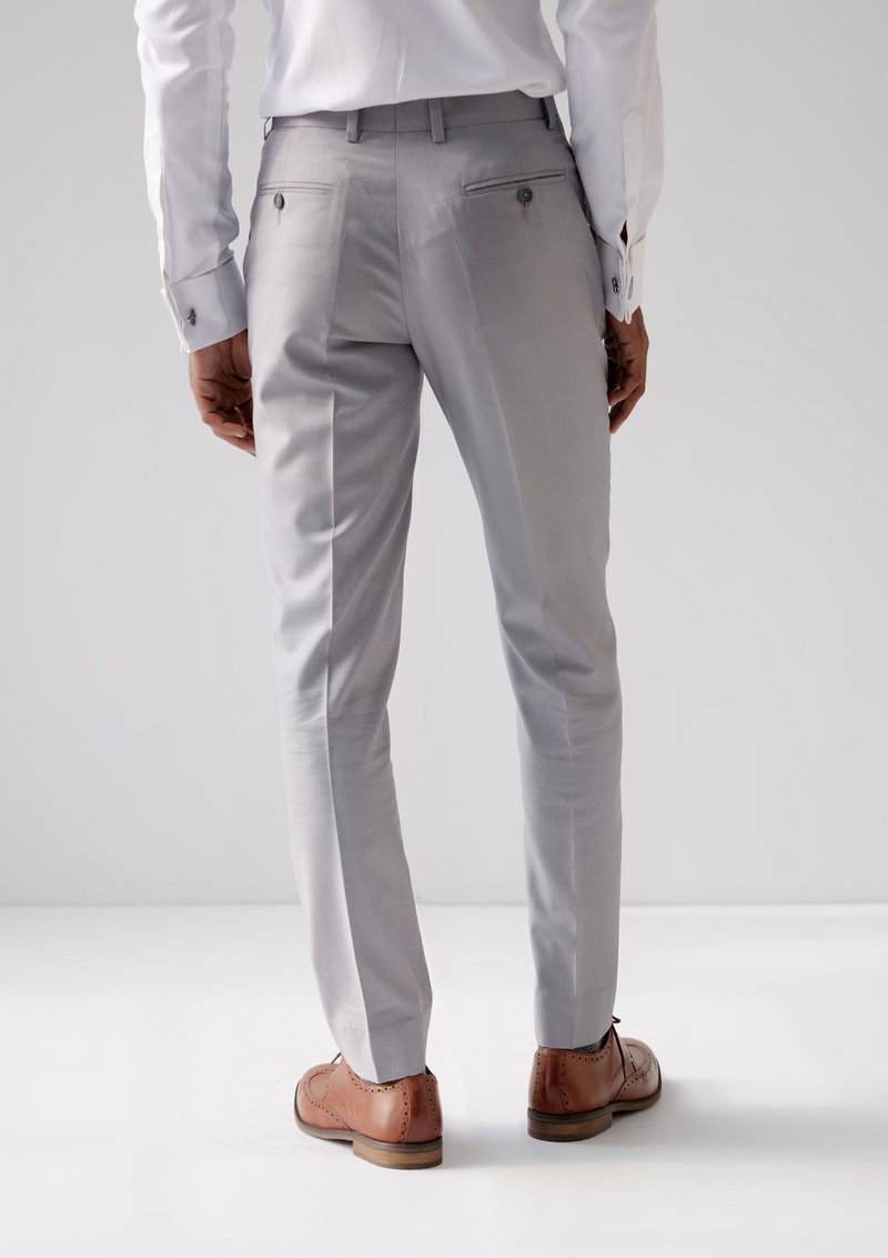 Soft Mist Grey Twill Trouser