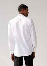 Timeless Classic White Band Collar Twill Shirt