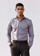 Textured Lead Grey Royal Oxford Shirt