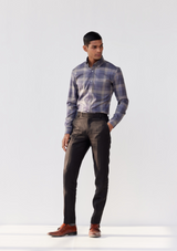 Lead Black and Muted Grey Dupplin Checked Shirt