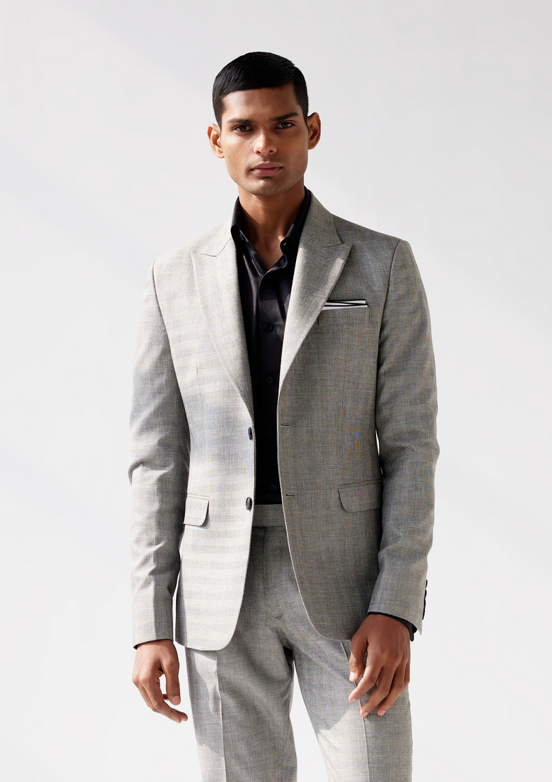 Black and Grey Dupplin Checked Blazer