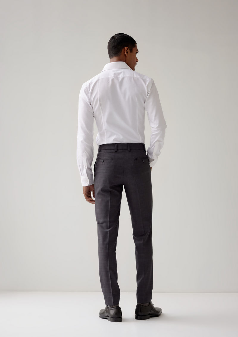 Muted Fossil Grey Twill Trouser